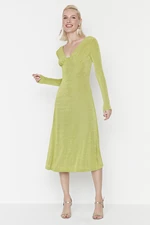 Trendyol Light Green Accessory Detailed Dress