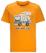 Jack Wolfskin Wolf & Van T B 128, orange pop Dětské bavlněné triko