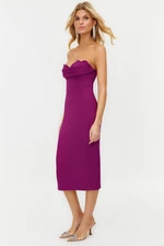 Trendyol Plum Fitted Woven Dress