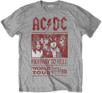 AC/DC Tricou Highway to Hell World Tour 1979/1981 Unisex Gri M