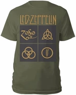 Led Zeppelin Koszulka Symbols & Squares Męski Green L
