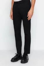 Trendyol Czarne męskie spodnie chino slim fit