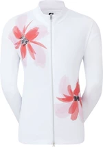 Footjoy Lightweight Woven Jacket White/Pink S Sudadera con capucha/Suéter