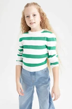 DEFACTO Girl Crop Crew Neck Pullover