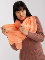 Lightweight coral smooth scarf with ruffles