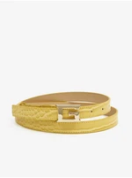 Yellow Ladies Belt with Crocodile Pattern Guess - Women