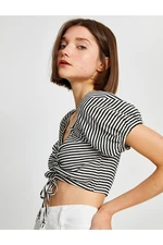 Koton Shirred Crop T-Shirt