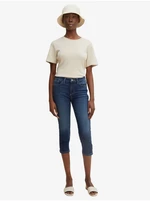 Dark Blue Women's Three-Quarter Slim Fit Jeans Tom Tailor - Women