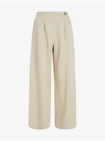 Beige women's wide trousers with linen Tommy Hilfiger - Ladies