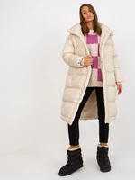 Női kabát Fashionhunters Beige