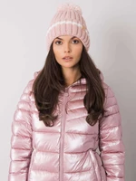 Lady's warm beanie in light pink