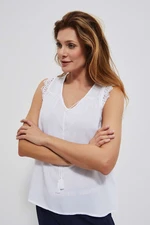 Viscose top with lace