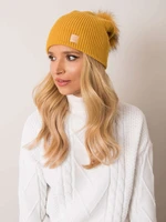 Women's cap RUE PARIS Mustard