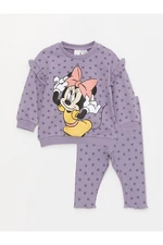 LC Waikiki Crew Neck Long Sleeved Minnie Mouse Printed Baby Girl Sweatshirt and Tracksuit Bottoms 2-piece Set LC Waikiki Crew Neck Long Sleeved Minnie Mouse Printed Baby Girl Sweatshirt and Tracksuit Bottoms 2-piece Set