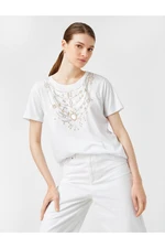 Koton Jewel Printed T-Shirt Modal Blended