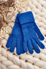 Women's smooth gloves blue