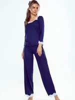 Pyjamas Eldar First Lady Arleta length/r 2XL-3XL navy blue-ecru 059