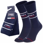 Tommy Hilfiger Jeans Unisex's 2Pack Socks 701218704002 Navy Blue