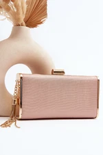 Chionon Small Dress Bag with Tassel, Rose Gold