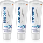 Sensodyne Rapid zubná pasta s fluoridom pre citlivé zuby 3x75 ml