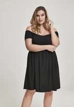 Women's Smoked Off Shoulder Dress black