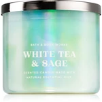 Bath & Body Works White Tea & Sage vonná sviečka 411 g