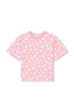 Detské bavlnené tričko Marc Jacobs ružová farba