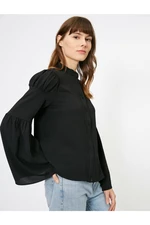 Koton Women's Sleeve Detailed Flounce Shirt