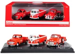 "Classic Pickups" Gift Set of 3 Pickup Trucks "Coca Cola" 1/72 Diecast Model Cars by Motor City Classics
