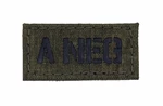 Nášivka AČR IR Combat Systems® krevní skupina A NEG - vzor 95 (Barva: Vzor 95 woodland )
