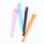 1Pcs Cute Rubber Gel Pen Reindeer Drawing Drafting Signing Pen Crafts Party Gift Writing Gel Pen Stationery School Offic