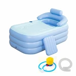 Foldable Inflatable Bathtub 160x84x64cm PVC AdultBath Tub with Air Pump