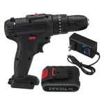 48V 1500W Impact Electric Drill 28N.m Max Torque LED Light Screwdriver Power W/ 1/2pc Battery
