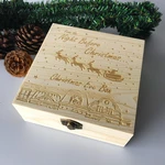 Christmas Eve Box Engraved Wooden Decorations Wood Gift Xmas Childrens Wooden Christmas Eve Box ChristmasSnowmobiles