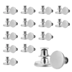 32pcs Adjustable Detachable Jeans Pin Buttons Nail Sewing-free Retro Metal Buckles for DIY Clothing Garment Button Acces