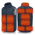 Dual-control 11-zone Graphene Smart Heating Vest Usb Heating Short Sleeve