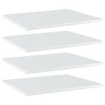 Bookshelf Boards 4 pcs High Gloss White 23.6"x19.7"x0.6" Chipboard