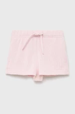 Detské krátke nohavice Kids Only ružová farba, jednofarebné, nastaviteľný pás