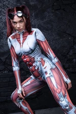 Cyborg Halloween Costume Woman - Robot Halloween Bodysuit for Women - Sexy Cyberpunk Halloween Costume