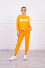 Set with orange neon print Queen