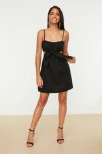 Trendyol Black Evening Dress with Waist Detailed