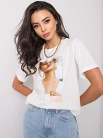 Women's white T-shirt with print