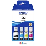 Epson Ink 102 EcoTank Multipack originál kombinované balenie čierna, zelenomodrá, žltá, purpurová C13T03R640