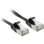Síťový kabel RJ45 LINDY 47480, CAT 6A, U/FTP, 30.00 cm, černá