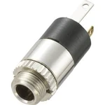 Jack konektor 3.5 mm TRU COMPONENTS stereo zásuvka, vestavná vertikální, pólů 3, stříbrná, 1 ks