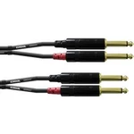 Kabelový adaptér Cordial CFU 3 PP [2x jack zástrčka 6,3 mm - 2x jack zástrčka 6,3 mm], 3.00 m, černá