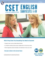 CSET English Subtests I-IV Book + Online