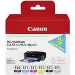 Canon Inkoustová kazeta PGI-550PGBK/CLI-551 Multipack originál kombinované balení foto černá, azurová, purppurová, žlutá, černá, šedá 6496B005