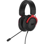 Asus TUF H3 herní headset na kabel přes uši, jack 3,5 mm, černá, červená
