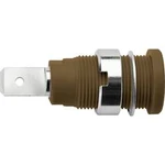 Bezpečnostní vestavná zásuvka 4 mm Schützinger DI SEB 6452 Ni / BR, hnědá, 1 ks